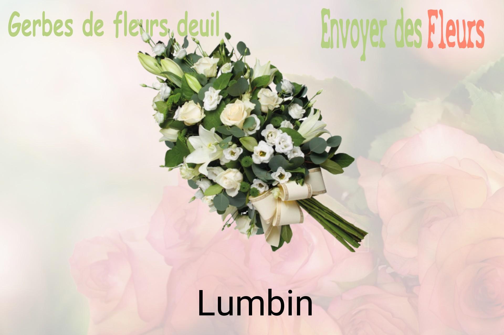 Gerbe de fleurs de deuil livrée à Lumbin